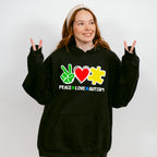 Peace Love Autism, Autism Theme T-shirt, Hoodie, Sweatshirt