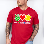 Peace Love Autism, Autism Theme T-shirt, Hoodie, Sweatshirt