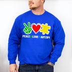 Peace Love Autism, Autism Theme T-shirt, Hoodie, Sweatshirt
