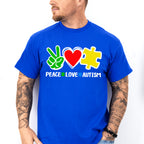 Peace Love Autism, Autism Theme T-shirt, Hoodie, Sweatshirt
