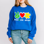 Peace Love Autism, Autism Theme T-shirt, Hoodie, Sweatshirt