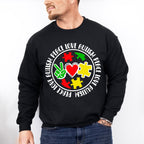 Peace Love Autism, Autism Theme T-shirt, Hoodie, Sweatshirt
