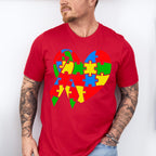 Autism Heart and Ribbon, Autism Theme T-shirt, Hoodie, Sweatshirt