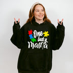 One Lucky Mama, Autism Theme T-shirt, Hoodie, Sweatshirt