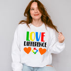 Love Difference, Autism Theme T-shirt, Hoodie, Sweatshirt