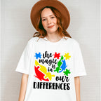 The Magic is In Our Differences, Autism Theme T-shirt, Hoodie, Sweatshirt