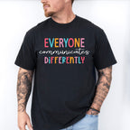 Everyone Communicates Differently, Autism Theme T-shirt, Hoodie, Sweatshirt