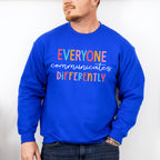 Everyone Communicates Differently, Autism Theme T-shirt, Hoodie, Sweatshirt