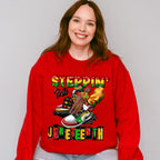 Steppin' Into Juneteenth - Juneteenth Unisex Crewneck T-Shirt Sweatshirt Hoodie