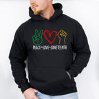 Peace Love Juneteenth - Juneteenth Unisex Crewneck T-Shirt Sweatshirt Hoodie