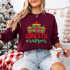 Gangsta Wrapper Design - Christmas Unisex Crewneck T-Shirt Sweatshirt Hoodie