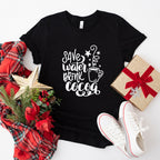 Save Water Drink Cocoa Design - Christmas Unisex Crewneck T-Shirt Sweatshirt Hoodie