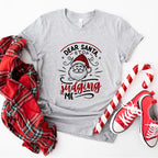 Dear Santa Stop Judging Me Design - Christmas Unisex Crewneck T-Shirt Sweatshirt Hoodie