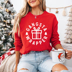 Gangsta Wrapper Design - Christmas Unisex Crewneck T-Shirt Sweatshirt Hoodie