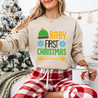 Baby First Christmas Design - Christmas Unisex Crewneck T-Shirt Sweatshirt Hoodie