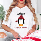 Baby's First Christmas Penguin Design - Christmas Unisex Crewneck T-Shirt Sweatshirt Hoodie