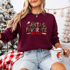 Santa's Favorite Nurse - Christmas Unisex Crewneck T-Shirt Sweatshirt Hoodie