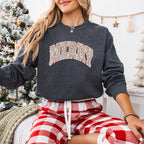 Merry Leopard Design - Christmas Unisex Crewneck T-Shirt Sweatshirt Hoodie