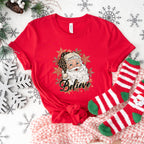 Believe Santa Design - Christmas Unisex Crewneck T-Shirt Sweatshirt Hoodie