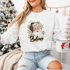 Believe Santa Design - Christmas Unisex Crewneck T-Shirt Sweatshirt Hoodie
