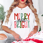 Merry and Bright Design - Christmas Unisex Crewneck T-Shirt Sweatshirt Hoodie
