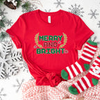 Merry and Bright - Christmas Unisex Crewneck T-Shirt Sweatshirt Hoodie