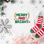 Merry and Bright - Christmas Unisex Crewneck T-Shirt Sweatshirt Hoodie