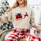 Santas Sleigh Buffalo Design - Christmas Unisex Crewneck T-Shirt Sweatshirt Hoodie