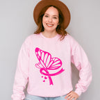 Pink Butterfly Ribbon ,Cancer Theme T-shirt, Hoodie, Sweatshirt