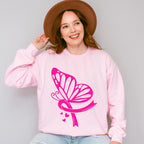 Pink Butterfly Ribbon ,Cancer Theme T-shirt, Hoodie, Sweatshirt