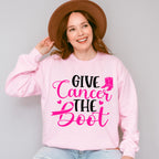 Give Cancer The Boot ,Cancer Theme T-shirt, Hoodie, Sweatshirt
