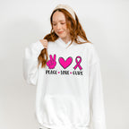Peace, Love , Cure ,Cancer Theme T-shirt, Hoodie, Sweatshirt