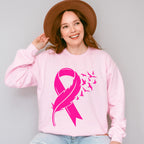 Birds and Ribbon , Cure ,Cancer Theme T-shirt, Hoodie, Sweatshirt