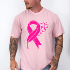 Birds and Ribbon , Cure ,Cancer Theme T-shirt, Hoodie, Sweatshirt