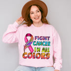 Fight Cancer in All Colors Cancer Theme T-shirt, Hoodie, Sweatshirt