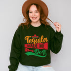 Tequila Made Me Do It Cinco De Mayo Unisex Crewneck T-Shirt Sweatshirt Hoodie