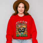 Skull Cinco De Mayo Unisex Crewneck T-Shirt Sweatshirt Hoodie