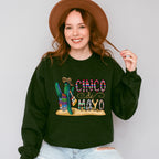 Cactus And Guitar Cinco De Mayo Unisex Crewneck T-Shirt Sweatshirt Hoodie