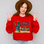 Cactus And Guitar Cinco De Mayo Unisex Crewneck T-Shirt Sweatshirt Hoodie