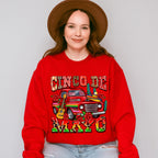 Mexican Red Roses Cinco De Mayo Unisex Crewneck T-Shirt Sweatshirt Hoodie