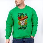Mexican Skull Cinco De Mayo Unisex Crewneck T-Shirt Sweatshirt Hoodie