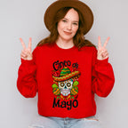 Mexican Skull Cinco De Mayo Unisex Crewneck T-Shirt Sweatshirt Hoodie