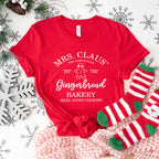 Mrs. Claus Gingerbread Bakery Design - Christmas Unisex Crewneck T-Shirt Sweatshirt Hoodie