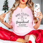 Mrs. Claus Gingerbread Bakery Design - Christmas Unisex Crewneck T-Shirt Sweatshirt Hoodie