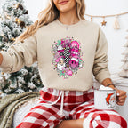 Pink Christmas Merry Christmas Design - Christmas Unisex Crewneck T-Shirt Sweatshirt Hoodie