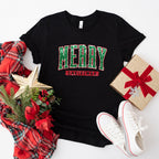 Green Merry Christmas Design - Christmas Unisex Crewneck T-Shirt Sweatshirt Hoodie