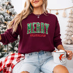 Green Merry Christmas Design - Christmas Unisex Crewneck T-Shirt Sweatshirt Hoodie