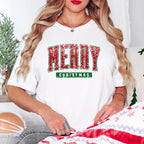 Red Merry Christmas Design - Christmas Unisex Crewneck T-Shirt Sweatshirt Hoodie