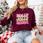 Holly Jolly Mama - Christmas Unisex Crewneck T-Shirt Sweatshirt Hoodie