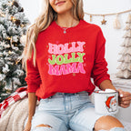 Holly Jolly Mama - Christmas Unisex Crewneck T-Shirt Sweatshirt Hoodie